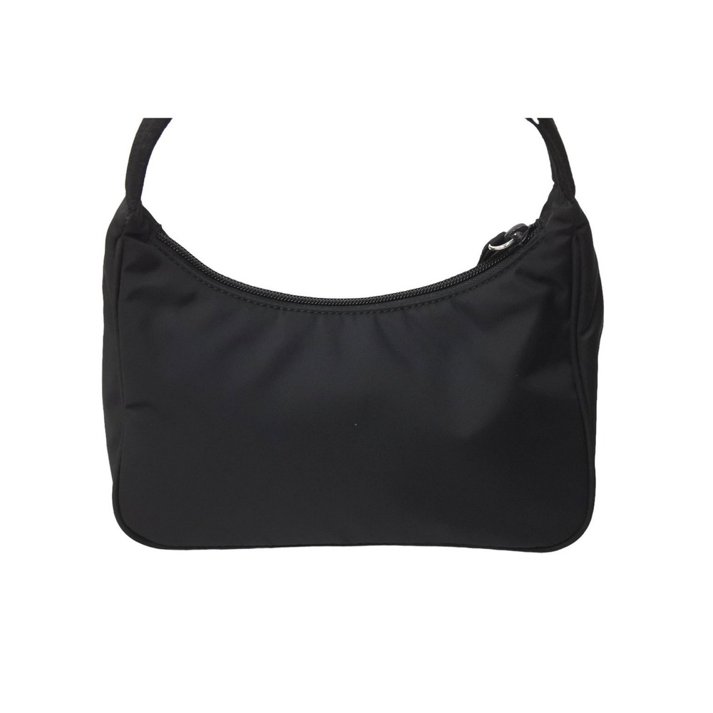 PRADA Hobo One Shoulder Hobo Bag Handbag Triangle Logo Black - Picture 3 of 8